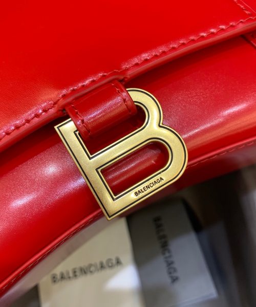 Balenciaga Hourglass Small Handbag In Bright Red, For Women, Women's Bags 9in/23cm 5935461QJ4M6406