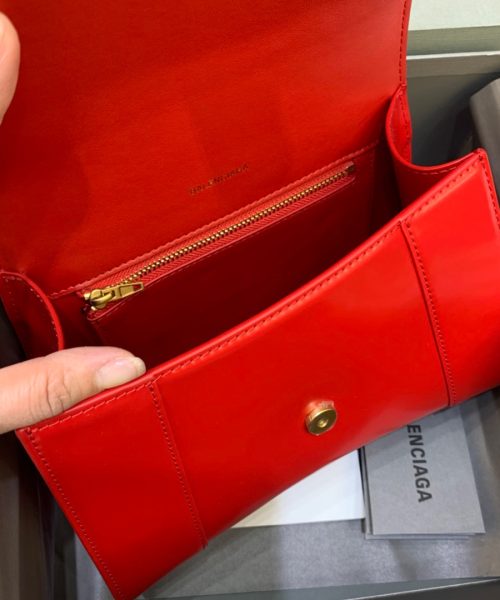Balenciaga Hourglass Small Handbag In Bright Red, For Women, Women's Bags 9in/23cm 5935461QJ4M6406