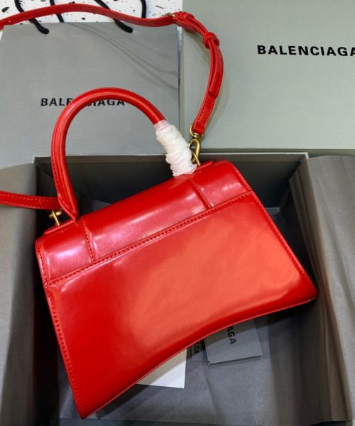 Balenciaga Hourglass Small Handbag In Bright Red, For Women, Women's Bags 9in/23cm 5935461QJ4M6406