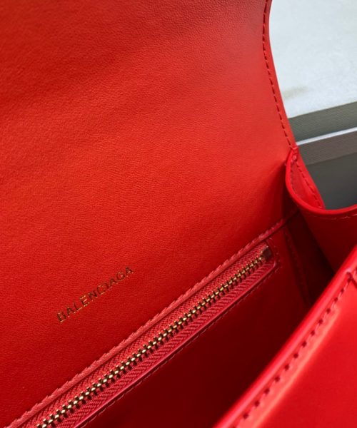 Balenciaga Hourglass Small Handbag In Bright Red, For Women, Women's Bags 9in/23cm 5935461QJ4M6406