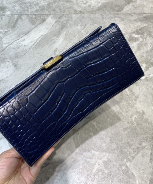 Balenciaga Hourglass Small Handbag In Dark Blue, For Women, Women's Bags 9in/23cm 5935461LRGM4611
