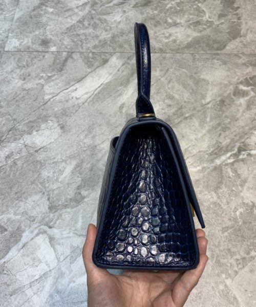 Balenciaga Hourglass Small Handbag In Dark Blue, For Women, Women's Bags 9in/23cm 5935461LRGM4611