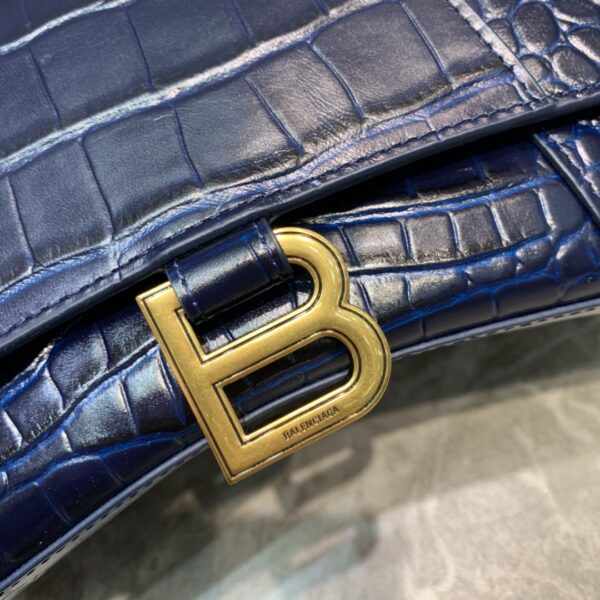 Balenciaga Hourglass Small Handbag In Dark Blue, For Women, Women's Bags 9in/23cm 5935461LRGM4611
