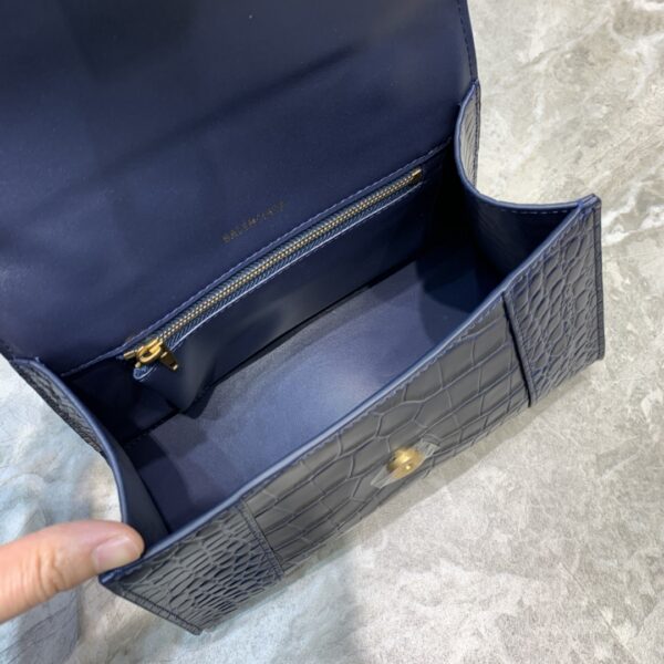 Balenciaga Hourglass Small Handbag In Dark Blue, For Women, Women's Bags 9in/23cm 5935461LRGM4611