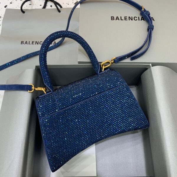 Balenciaga Hourglass Small Handbag In Dark Blue, For Women, Women's Bags 9in/23cm