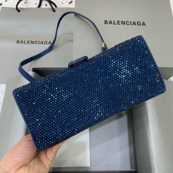 Balenciaga Hourglass Small Handbag In Dark Blue, For Women, Women's Bags 9in/23cm
