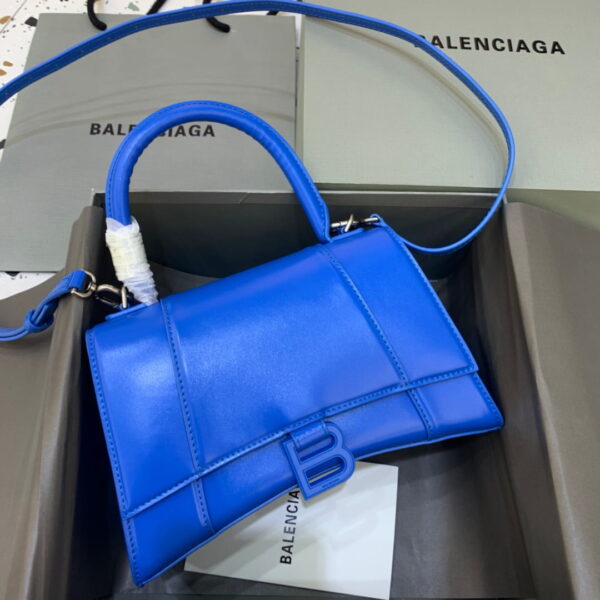 Balenciaga Hourglass Small Handbag In Dark Blue, For Women, Women's Bags 9in/23cm