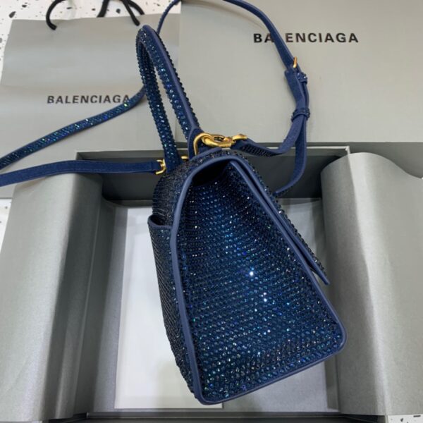 Balenciaga Hourglass Small Handbag In Dark Blue, For Women, Women's Bags 9in/23cm