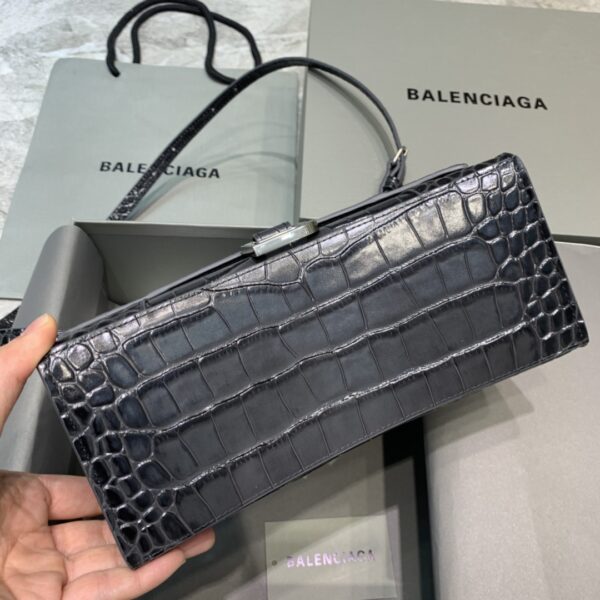 Balenciaga Hourglass Small Handbag In Dark Grey, For Women, Women's Bags 9in/23cm 5935461LR6Y1309
