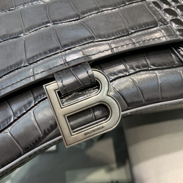 Balenciaga Hourglass Small Handbag In Dark Grey, For Women, Women's Bags 9in/23cm 5935461LR6Y1309