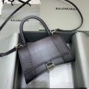 Balenciaga Hourglass Small Handbag In Dark Grey, For Women, Women's Bags 9in/23cm 5935462107U1309