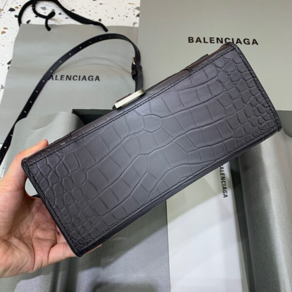 Balenciaga Hourglass Small Handbag In Dark Grey, For Women, Women's Bags 9in/23cm 5935462107U1309