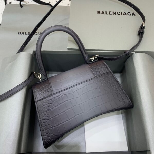 Balenciaga Hourglass Small Handbag In Dark Grey, For Women, Women's Bags 9in/23cm 5935462107U1309