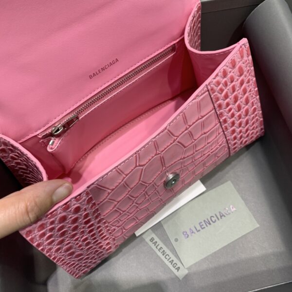 Balenciaga Hourglass Small Handbag In Dark Pink, For Women, Women's Bags 9in/23cm