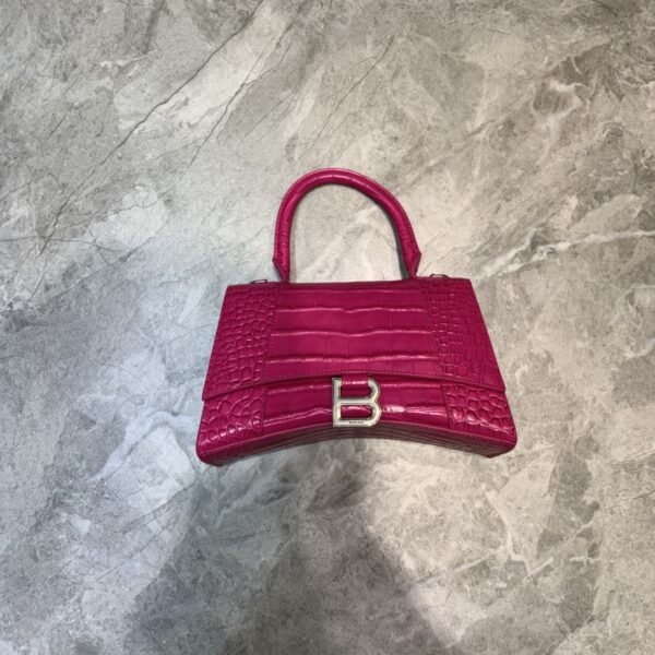 Balenciaga Hourglass Small Handbag In Dark Pink, For Women, Women's Bags 9in/23cm