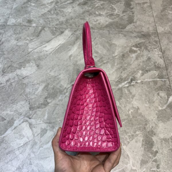 Balenciaga Hourglass Small Handbag In Dark Pink, For Women, Women's Bags 9in/23cm