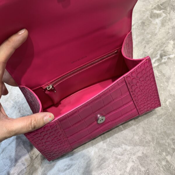 Balenciaga Hourglass Small Handbag In Dark Pink, For Women, Women's Bags 9in/23cm