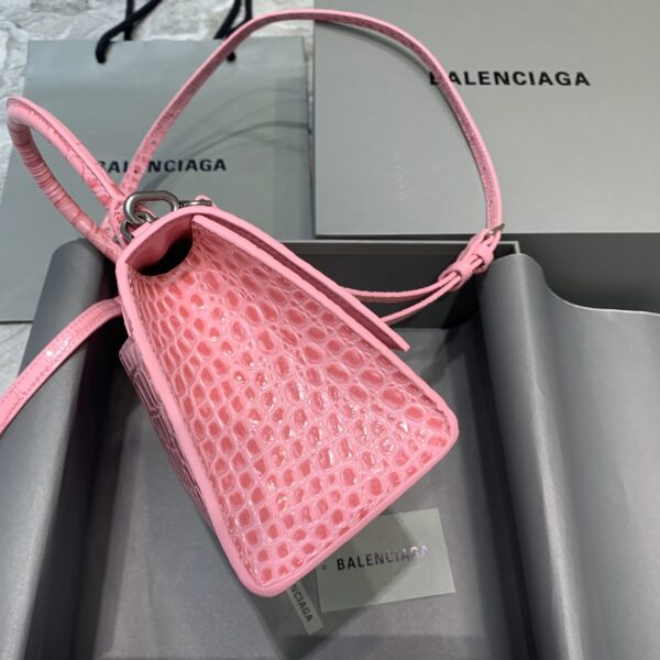 Balenciaga Hourglass Small Handbag In Dark Pink, For Women, Women's Bags 9in/23cm