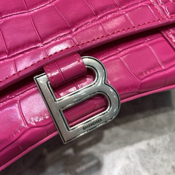 Balenciaga Hourglass Small Handbag In Dark Pink, For Women, Women's Bags 9in/23cm