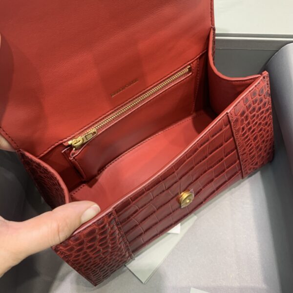 Balenciaga Hourglass Small Handbag In Dark Red, For Women, Women's Bags 9in/23cm 5935461LRGM6211