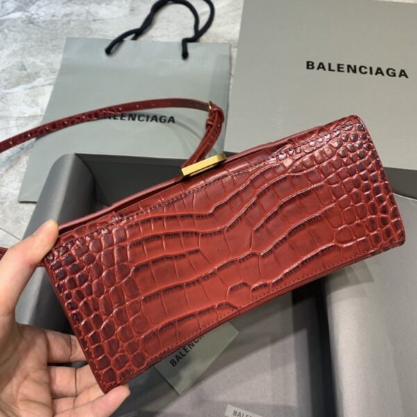 Balenciaga Hourglass Small Handbag In Dark Red, For Women, Women's Bags 9in/23cm 5935461LRGM6211