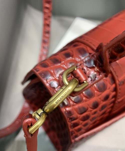 Balenciaga Hourglass Small Handbag In Dark Red, For Women, Women's Bags 9in/23cm 5935461LRGM6211