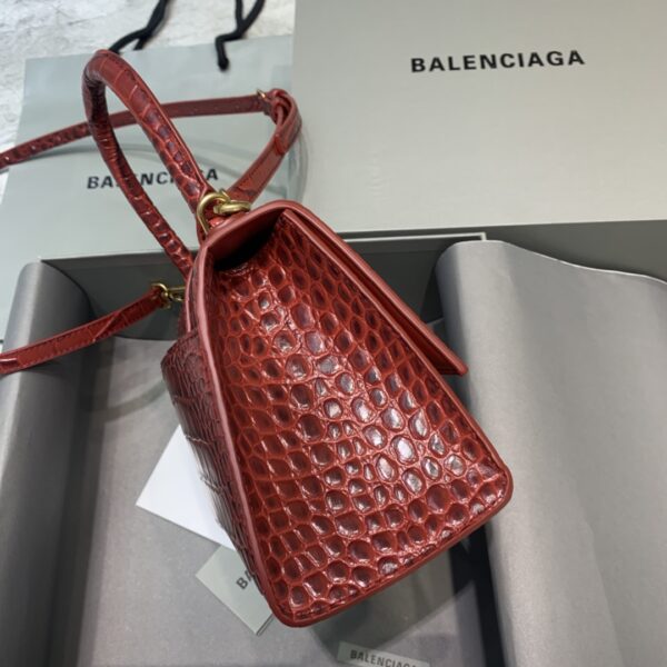 Balenciaga Hourglass Small Handbag In Dark Red, For Women, Women's Bags 9in/23cm 5935461LRGM6211