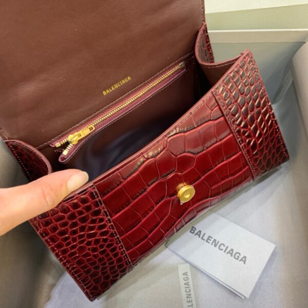 Balenciaga Hourglass Small Handbag In Dark Red, For Women, Women's Bags 9in/23cm