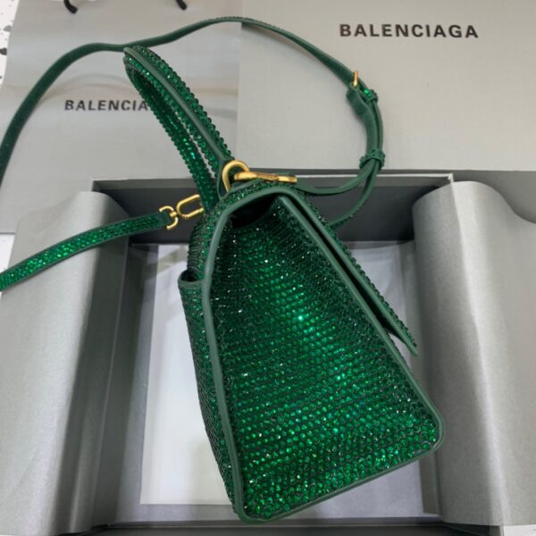 Balenciaga Hourglass Small Handbag In Green, For Women, Women's Bags 9in/23cm