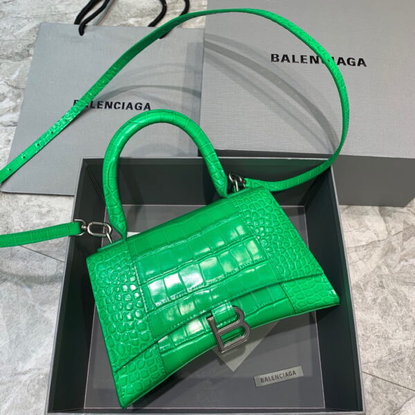 Balenciaga Hourglass Small Handbag In Green, For Women, Women's Bags 9in/23cm