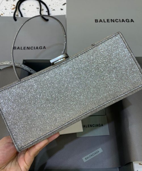 Balenciaga Hourglass Small Handbag In Grey, For Women, Women's Bags 9in/23cm