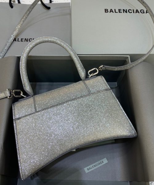 Balenciaga Hourglass Small Handbag In Grey, For Women, Women's Bags 9in/23cm
