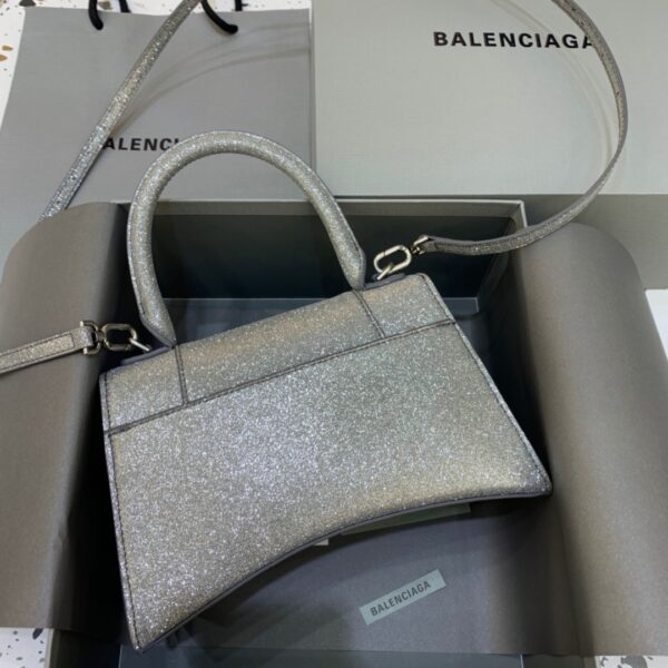 Balenciaga Hourglass Small Handbag In Grey, For Women, Women's Bags 9in/23cm