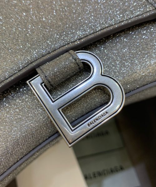 Balenciaga Hourglass Small Handbag In Grey, For Women, Women's Bags 9in/23cm