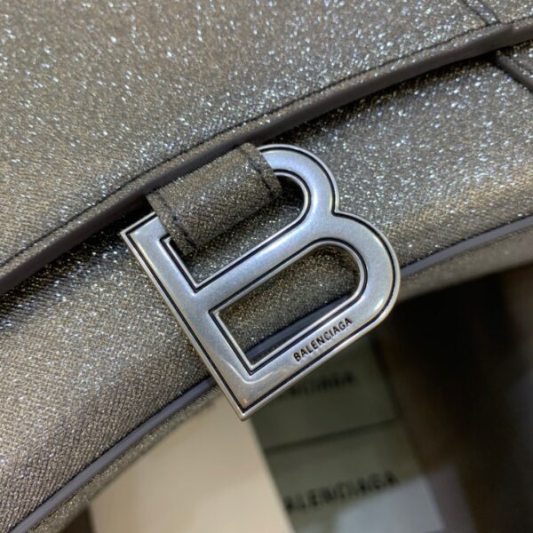 Balenciaga Hourglass Small Handbag In Grey, For Women, Women's Bags 9in/23cm