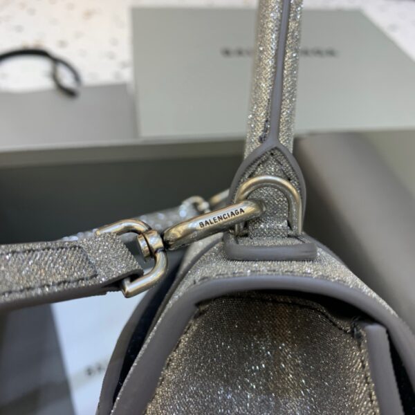 Balenciaga Hourglass Small Handbag In Grey, For Women, Women's Bags 9in/23cm