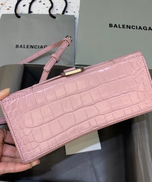 Balenciaga Hourglass Small Handbag In Pink, For Women, Women's Bags 9in/23cm 5935461LR6Y5906