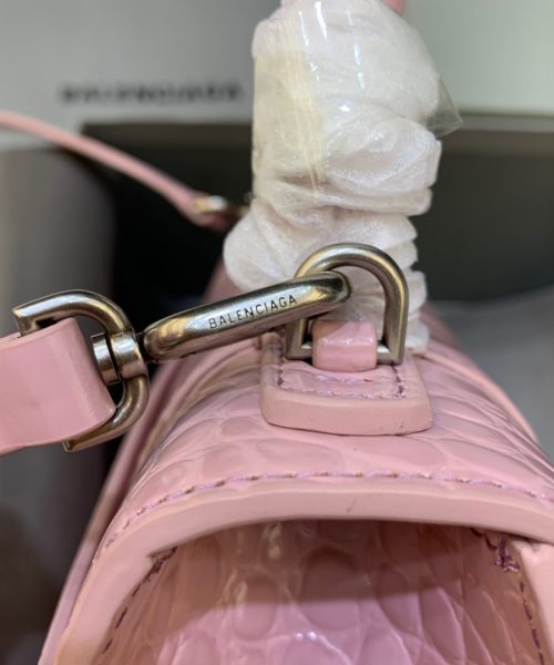 Balenciaga Hourglass Small Handbag In Pink, For Women, Women's Bags 9in/23cm 5935461LR6Y5906