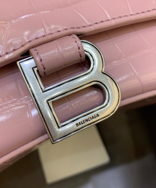 Balenciaga Hourglass Small Handbag In Pink, For Women, Women's Bags 9in/23cm 5935461LR6Y5906