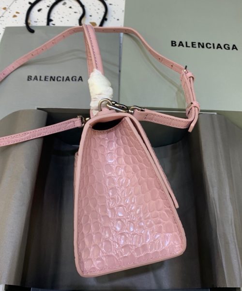 Balenciaga Hourglass Small Handbag In Pink, For Women, Women's Bags 9in/23cm 5935461LR6Y5906