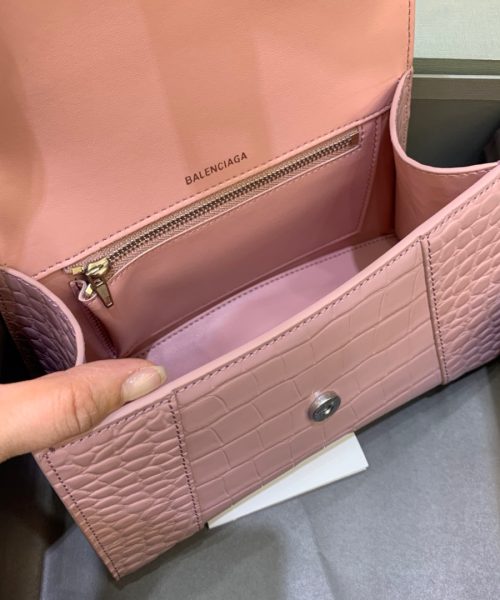 Balenciaga Hourglass Small Handbag In Pink, For Women, Women's Bags 9in/23cm 5935461LR6Y5906