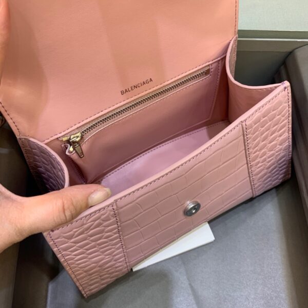Balenciaga Hourglass Small Handbag In Pink, For Women, Women's Bags 9in/23cm 5935461LR6Y5906