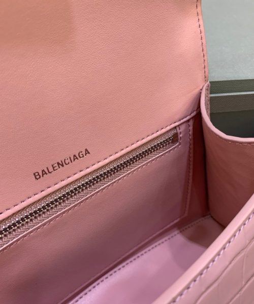 Balenciaga Hourglass Small Handbag In Pink, For Women, Women's Bags 9in/23cm 5935461LR6Y5906