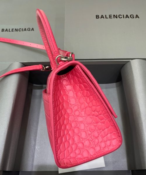 Balenciaga Hourglass Small Handbag In Pink, For Women, Women's Bags 9in/23cm 5935462107U5812