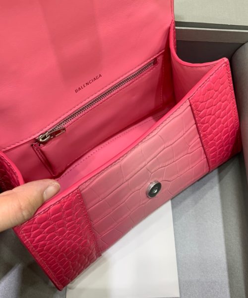 Balenciaga Hourglass Small Handbag In Pink, For Women, Women's Bags 9in/23cm 5935462107U5812