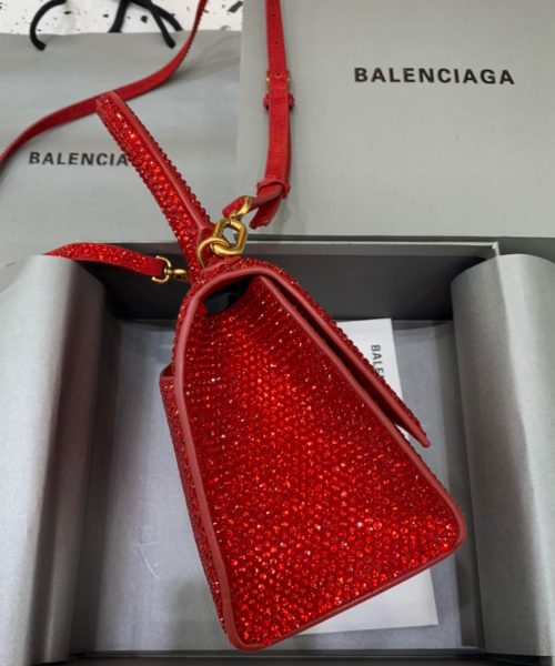 Balenciaga Hourglass Small Handbag In Red, For Women, Women's Bags 9in/23cm