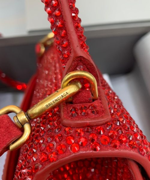 Balenciaga Hourglass Small Handbag In Red, For Women, Women's Bags 9in/23cm