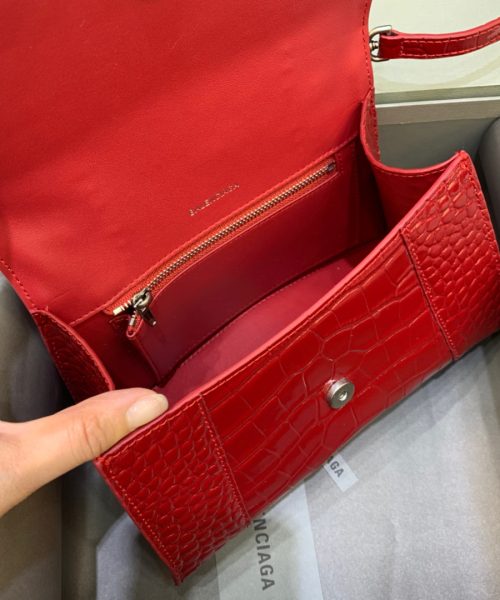 Balenciaga Hourglass Small Handbag In Red, For Women, Women's Bags 9in/23cm