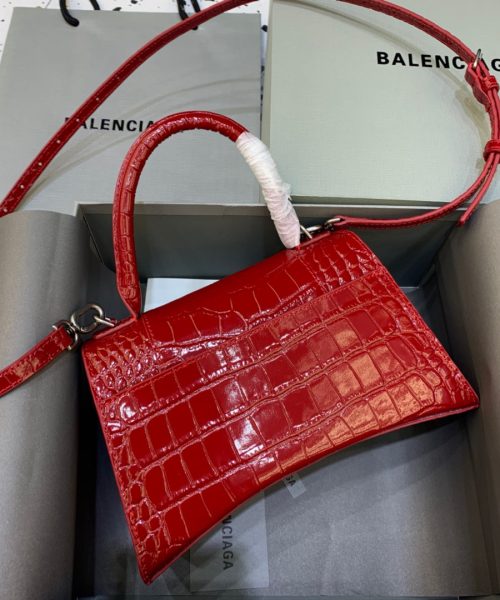 Balenciaga Hourglass Small Handbag In Red, For Women, Women's Bags 9in/23cm