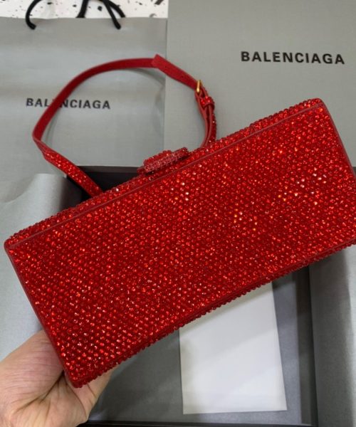 Balenciaga Hourglass Small Handbag In Red, For Women, Women's Bags 9in/23cm